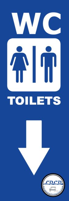 Fahne Banner WC Toilette Klo Leitsystem Personenleitsystem